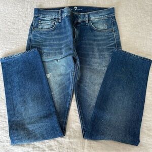 7 FOR ALL MANKIND Men’s Size 31 Distressed Blue Denim Jeans
